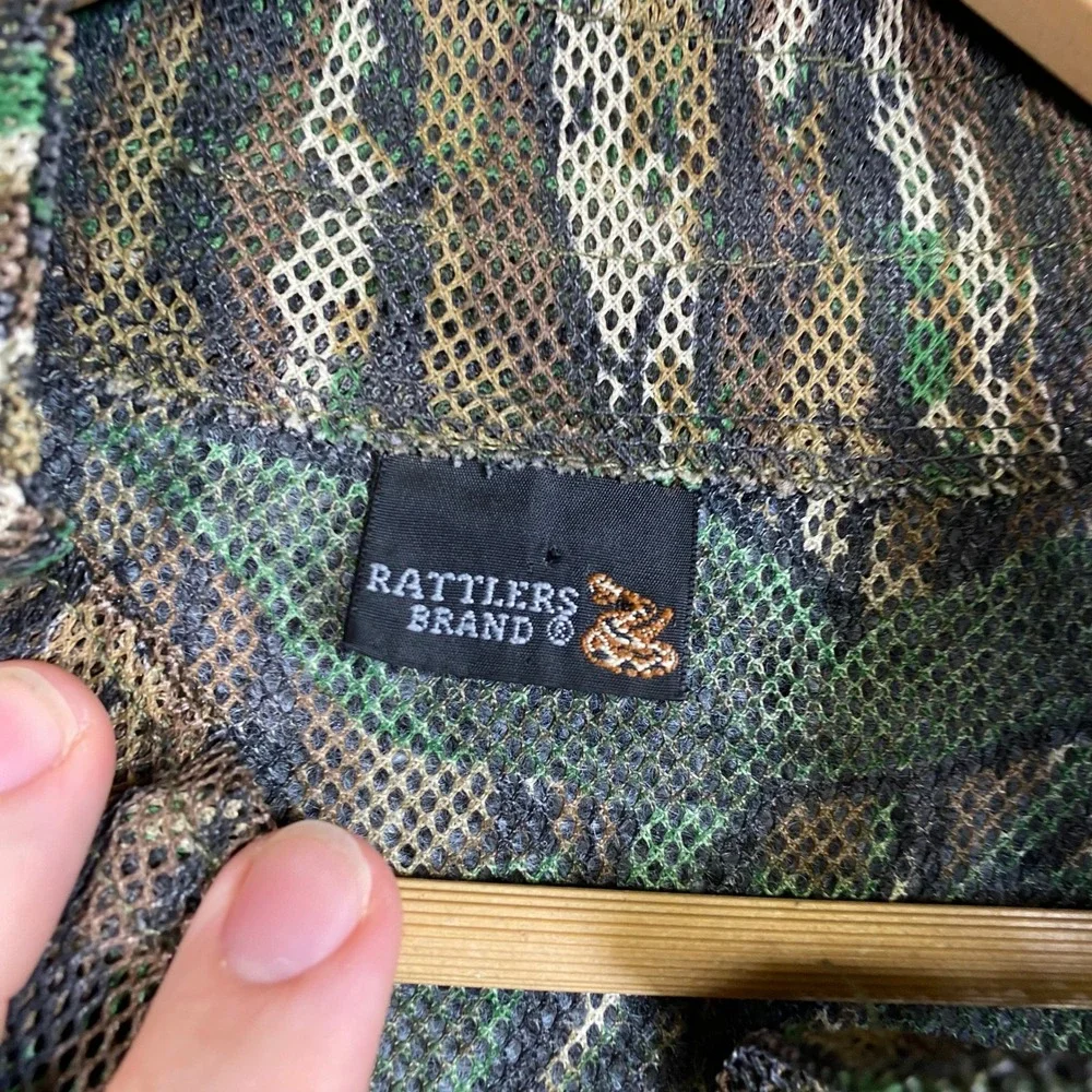 Rattlers Brand Mens Realtree Camo Mesh Hunting Jacket Full Zip Made in USA XL